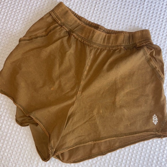 NEW! FREE PEOPLE Hot Shot Open Back Tank Shorts Set Washed Tobacco Size XS S M - Picture 6 of 16